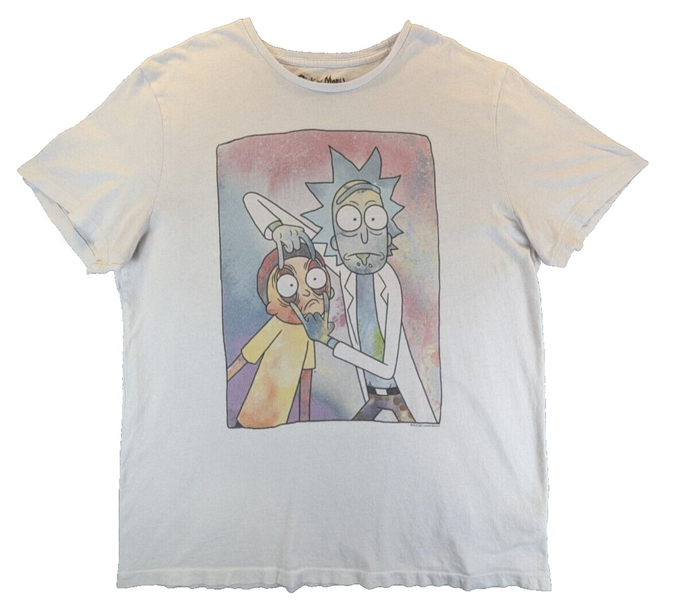 Rick and Morty Shirt Mens XL Short Sleeve Tee Cartoon Network Casual Cotton